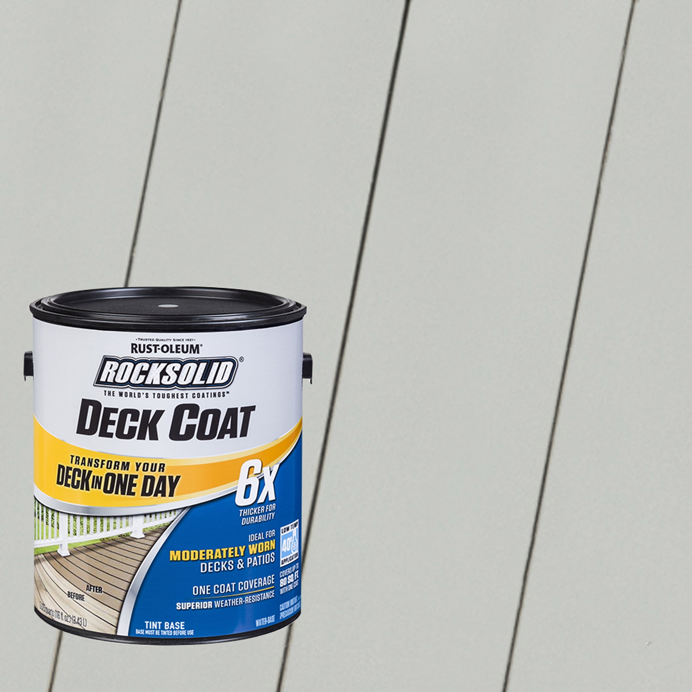 Graywash, Rust-Oleum RockSolid 6X Exterior Wood Deck Coat-319639T, Gallon