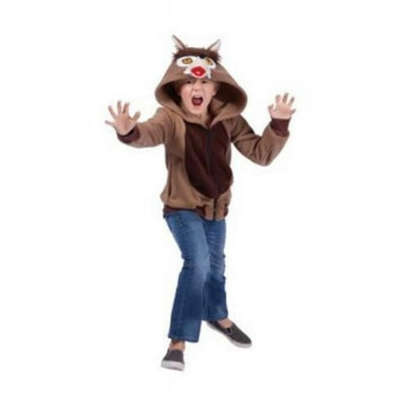 Graywind Wolf Child Hoodie Costume - Camel Brown, Small