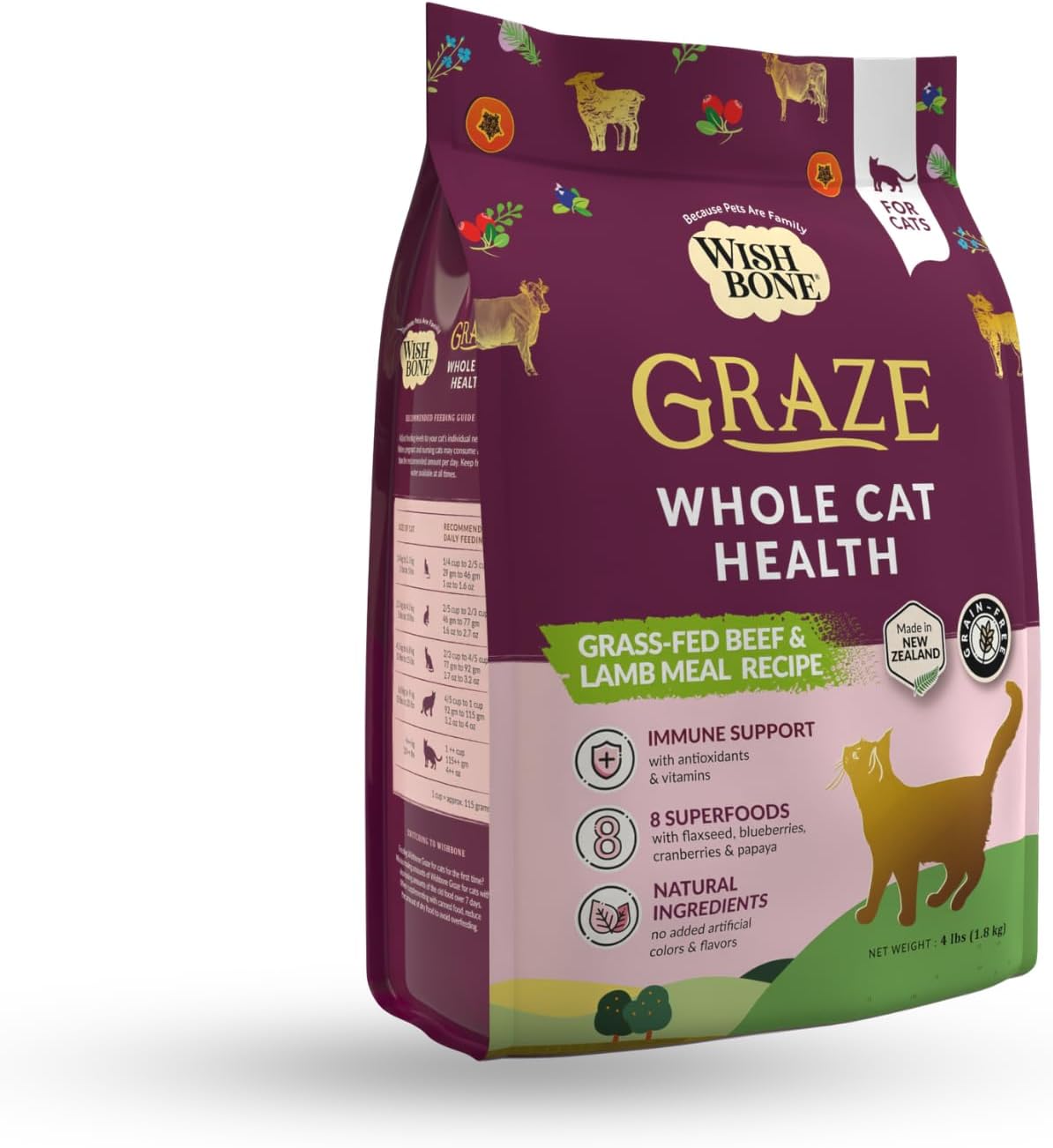 Graze New Zealand Beef and Lamb, Gluten Free, Grain Free Dry Cat Food