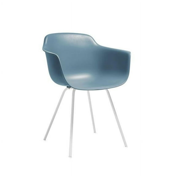 Grazia Slate Arm Chair White Base Original Design - Set of 4