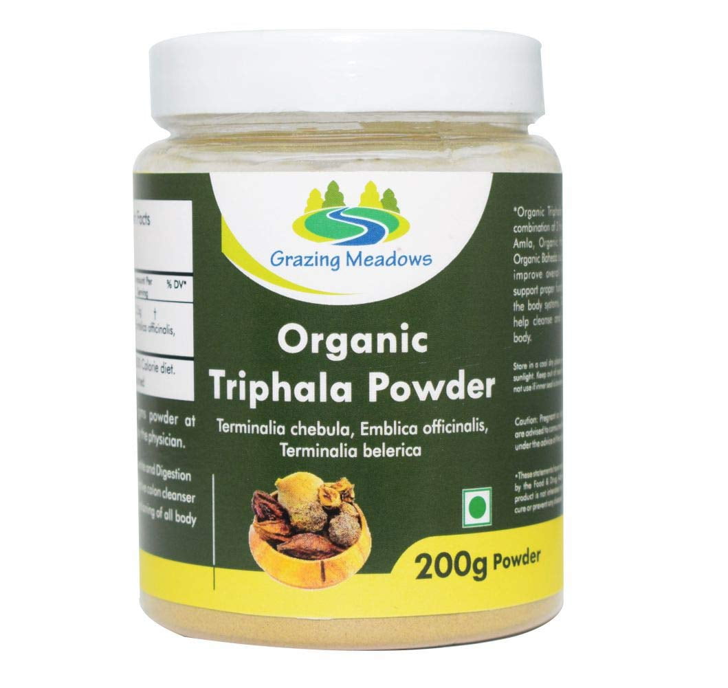 Grazing Meadows Organic Triphala Powder, Triphala Churna Powder 200Gms