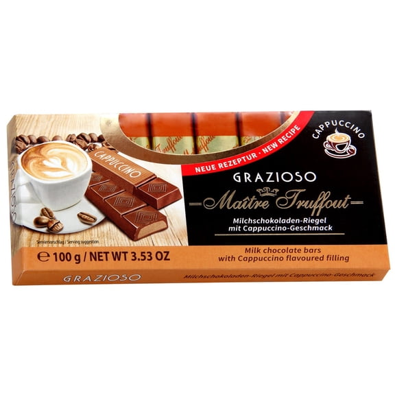 Grazioso Milk chocolate capuccino bars 100g (6 pcs)