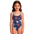thumbnail image 1 of Grbisyd Girls Patriotic Suit Size 1-10 Years Cute Red White and Blue Swimsuit Girl Star Striped One Piece Swimwear for Summer Beach Wear, 1 of 6