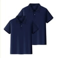thumbnail image 1 of Grblisyd 2-Pack Boys Girls Shirts Basic School Uniform Shirts Soft Collared Shorts Sleeve Kids Polo Shirts Button Closure Performance Golf Polo Tops, 1 of 5