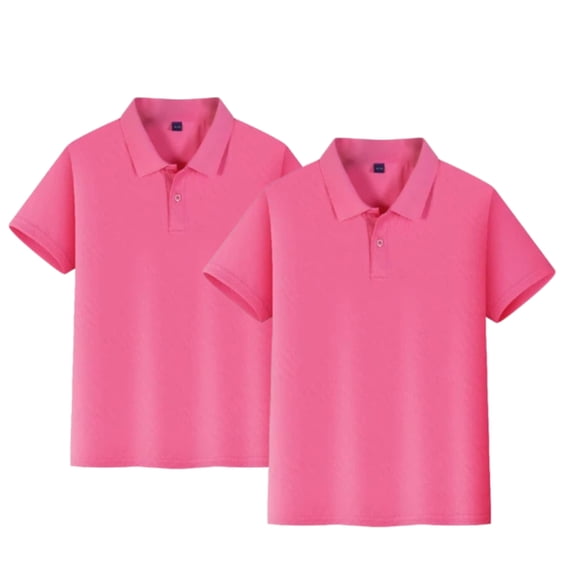 Grblisyd 2 Pack Boys' School Uniform Short Sleeve Polo Shirt Button Closure Moisture Wicking Performance Material Back to School Clothes