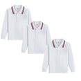 thumbnail image 1 of Grblisyd 3 Pack Polo Shirt for Girls Uniform Polo Shirts Athletic Quick Dry Long Sleeve Back to School Tops, 1 of 4