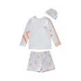 thumbnail image 1 of Grblisyd 3t Swimsuit Boys Swimsuit Long Sleeve Top and Slim-fit Swim Shorts Sets with Hat Color Block Boys Bathing Suit, 1 of 4