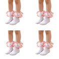 thumbnail image 1 of Grblisyd 4 Pairs Girls Dress Socks Ruffle Cute Frilly Lace Fancy Pageant Princess Socks, 1 of 4