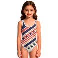 thumbnail image 1 of Grblisyd 4th of July Girls Swimsuit Star Striped One Piece Swimwear Crew Neck Bathing Suit 1-10Y, 1 of 6