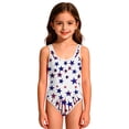 thumbnail image 1 of Grblisyd 4th of July Girls Swimsuit Star Striped One Piece Swimwear Crew Neck Bathing Suit 1-10Y, 1 of 6