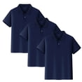 thumbnail image 1 of Grblisyd Back to School 3-Pack Girls and Boys School Uniform Short Sleeve Polo Shirt Button Closure Comfortable & Soft Collared Shirt, 1 of 5
