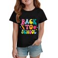 thumbnail image 1 of Grblisyd Back to School Boys Girls Shirts Kids Letter Print Short Sleeve Tops Casual Crewneck Tees 5-14 Years, 1 of 4