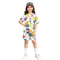 thumbnail image 1 of Grblisyd Back to School Girls Two Piece Sets Short Sleeve Tshirts Back to School Summer Outfits Size 6-14, 1 of 5