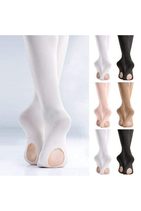 Ballet Tights for Girls - Ultra Soft Dance Tights Convertible Tight Complexion 8-12 Y