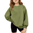 thumbnail image 1 of Grblisyd Boys Girls Solid Color Crewneck Sweatshirt Loose Pullover Sweat Shirts Fall Layering Long Sleeve Fashion Causal Top, 1 of 3