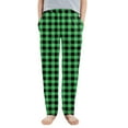 thumbnail image 1 of Grblisyd Boys and Girls's Pajama Pants Comfy Pjs Pants Matching Bottoms Plaid Christmas Halloween Pjs Plus Size Soft Sleepwear With 2 Pockets Green 130, 1 of 4