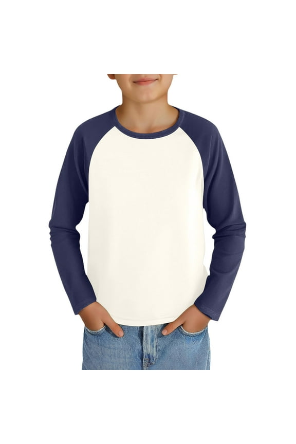 Boys Tops Size 10-12 Raglan Long Sleeve Shirts Fall Cute Black Shirts Size 10-12 Kids Crewneck Tee Shirt Trendy Plain Teen Boys Clothes ,Beige 5-6Y