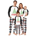 thumbnail image 1 of Grblisyd Christmas Family Matching Pajamas Holiday Nightwear Sleepwear Sets Long Sleeve Top and Plaid Pants Loungewear, 1 of 4