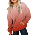 thumbnail image 1 of Grblisyd Cute Hoodies for Girls Kids 10-12 Youth Long Sleeve Gradient Tween Tops Cute Graphic Hoodie Sweatshirts Drawstring Pullover Preppy Kids Clothes Red 150, 1 of 5