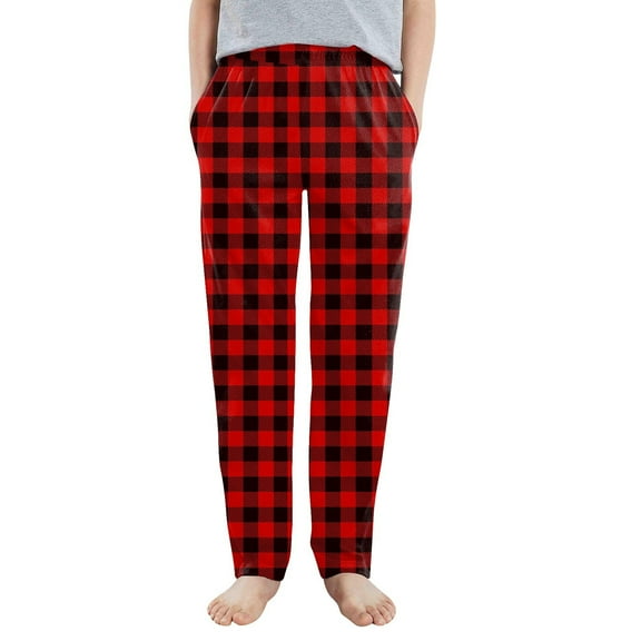 Grblisyd Cute Pajama Pants Wide Leg Casual Comfy Plaid Pjs Pants Fleece Christmas Pajama Pants Baggy Sleep Cute Bottoms With 2 Pockets Wine 130