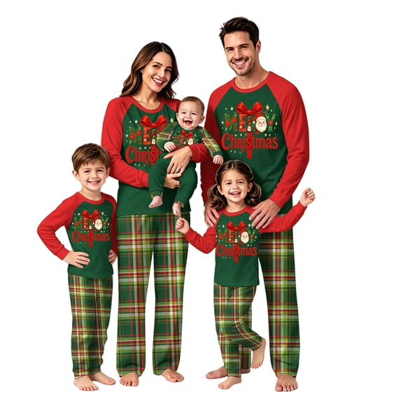 Grblisyd Family Christmas Pajamas Long Sleeve Top and pants Outfits for Adults and Kids Xmas Loungewear Sets Holiday Sleepwear