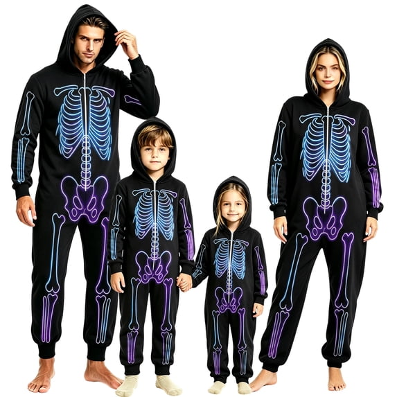 Grblisyd Family Matching Halloween Jumpsuit Adult Onesie Woman Loungewear Kids Couples Men One-piece Pajamas