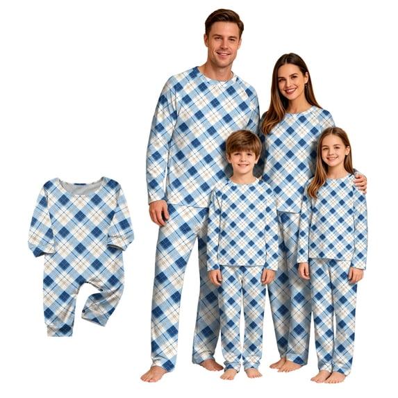 Grblisyd Family Pajamas Matching Sets Long Sleeve Plaid Tops Holiday ...