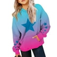 thumbnail image 1 of Grblisyd Girl's Cute Hoodies for Girls Kids 10-12 Youth Long Sleeve Gradient Graphic Tween Tops Cute Sweatshirt Drawstring Pullover Kids Clothes Turquoise 100, 1 of 5