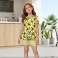 thumbnail image 1 of Grblisyd Girls 2 piece set Short Sleeve Flowing Ruffle Hem Top And Biker Sports Shorts Set 1-13 Years, 1 of 6