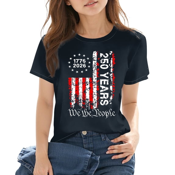 Grblisyd Girls 250 Anniversary USA Shirts 250 Year American Flag Tshirt Girls Patriotic Short Sleeve Crewneck Tee 4th of July Top