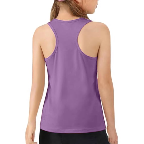 Grblisyd Girls Athletic Tank Tops Kids Racerback Sleeveless Workout Running Sports Shirts 1-13 Years