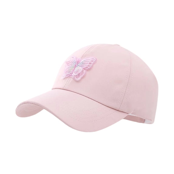 Grblisyd Girls Baseball Hat Butterfly Baseball Hats Kids Washed Funny Hats Adjustable Cute Caps
