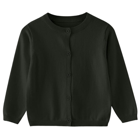 Grblisyd Girls Button Down Cardigan Kids Long Sleeve Crewneck Uniform Knit Sweater