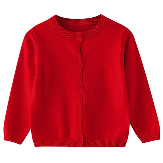 Grblisyd Girls Cardigan Sweater 2026 Fall Kids School Uniforms Casual Button Down Sweaters Tops Winter Warm Jacket