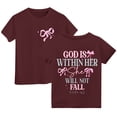 thumbnail image 1 of Grblisyd Girls Christian Shirts Cute Bow Letter Graphic Tees for Girls Jesus God Faith Bible Verse Shirt for Kids Short Sleeve Crew Neck Religious Top, 1 of 3