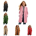 thumbnail image 1 of Grblisyd Girls Coat Single Breasted Notched Collar Long Sleeve Trench Coat Winter Warm Peacoat Dress Coat with Pockets, 1 of 7