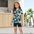 thumbnail image 1 of Grblisyd Girls Hawaiian Outfits Tops + Elastic Waist Shorts Clothing Sets Summer Clothes 1-13 Years, 1 of 6