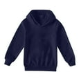 thumbnail image 1 of Grblisyd Girls Hoodies Size 10-12 Dressy Casual Long Sleeve Preppy Cute Hooded Sweatshirts Y2k 2025 Fall Hoodie Shirts Tween Girls Trendy Clothes Navy 140, 1 of 3