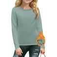 thumbnail image 1 of Grblisyd Girls Long Sleeve Shirts Fall Trendy Girls Tops Size 10-12 Kids Crew Neck Tee Shirt Cute Basic Teen Girls Clothes ,Light Green 10-11Y, 1 of 6