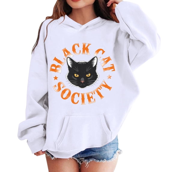 Grblisyd Girls Oversized Hoodies Halloween Long Sleeve Pullover Sweatshirts Kids Fashion Casual Outfits Fall Winter Clothes