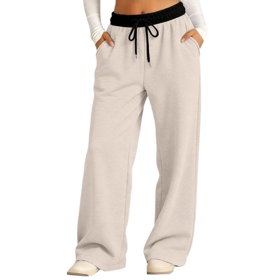 Grblisyd Girls Oversized Wide Leg Sweatpants Kids Baggy Trousers Drawstring Waist Straight Leg Track Pants