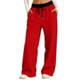 thumbnail image 1 of Grblisyd Girls Oversized Wide Leg Sweatpants Kids Baggy Trousers Drawstring Waist Straight Leg Track Pants, 1 of 6
