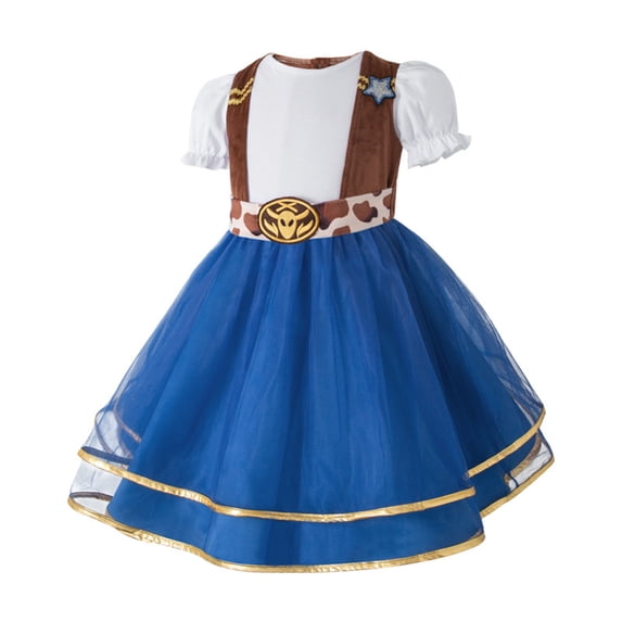 Grblisyd Girls Princess Dress Costume Cowgirl Halloween Western Rodeo Dress Up