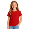 thumbnail image 1 of Grblisyd Girls Short Sleeve T Shirts Crewneck Solid Tee Shirts Casual Kids Summer Tops for Girls 7-8 Years, 1 of 4