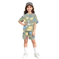 thumbnail image 1 of Grblisyd Girls Summer Outfits Casual Lounge Set Short Sleeve T Shirt and Elastic Waist Shorts 2 Piece Back to School Sets, 1 of 5
