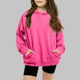 thumbnail image 1 of Grblisyd Girls Sweatshirt Kids 10-12 Oversized Hoodie Youth Long Sleeve Y2K Tween Tops Cute Graphic Hoodie Drawstring Pullover Kids Clothes Hot Pink 160, 1 of 6