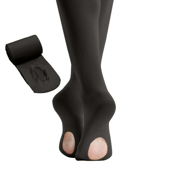 Grblisyd Girls' Ultra Soft Pro Dance Tight/Ballet Footed Tight (Toddler/Little Kid/Big Kid) Black 13-14 Y