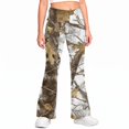 thumbnail image 1 of Grblisyd Girls Uniform Pants Kids Stretchy Elastic Waist Camo Maple Leaf Print Flare Pant with Pockets for 5-15 Years, 1 of 6