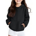 thumbnail image 1 of Grblisyd Girls Zip Up Hoodies Teen Long Sleeve Full-Zip Sweatshirts Jacket Casual Fall Hoodie with Pocket Fashion Back to School Clothes, 1 of 4