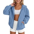 thumbnail image 1 of Grblisyd Girls Zip Up Hoodies Teen Long Sleeve Full-Zip Sweatshirts Jacket Casual Fall Hoodie with Pocket, 1 of 4